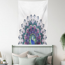 Exotic Wild Peacock Tapestry