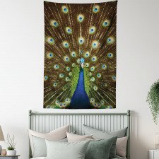 Peacock with Feathers Tapestry