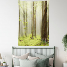 Misty Beech Forest Photo Tapestry
