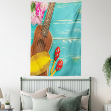 Hawaiian Summer Ukulele Tapestry