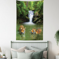 Siberian Tigers Tapestry