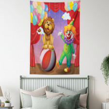 Lion Clown Performance Tapestry