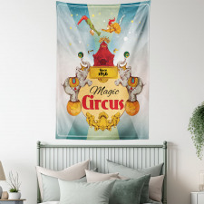 Vintage Circus Tent Tapestry