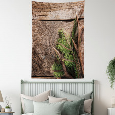 Evergreen Branch Deer Tapestry