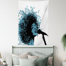 Singer Afro Music Note Hair Tapestry