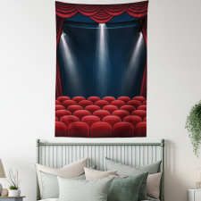 Classic Stage with Curtain Tapestry