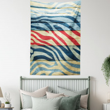 Country Zebra on Wood Tapestry