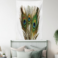 Close up Peacock Feather Tapestry