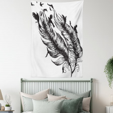 Flying Bird Silhouettes Tapestry