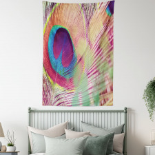 Colorful Macro Plume Photo Tapestry