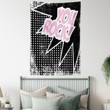 Halftone Style Text Bubble Tapestry