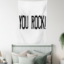 Grungy Stamp Lettering Tapestry