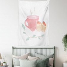 Watercolor Scones Cup Tapestry