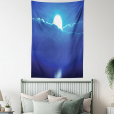 Moonlit Sky and Clouds Tapestry