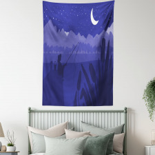 Fisherman Moon River Tapestry