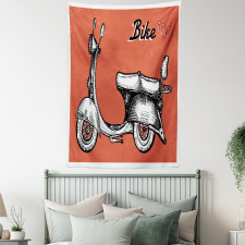 Scooter Bicycle Sign Tapestry