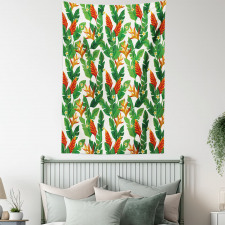 Vibrant Banana Leaves Art Tapestry