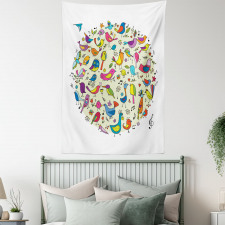 Vivid Little Birds Tapestry