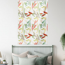 Abstract Modern Leaves Tapestry