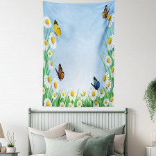 Daisy with Butterflies Tapestry