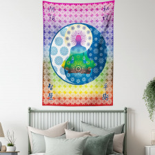 Meditation Theme Zen Art Tapestry