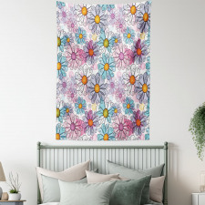 Retro Spring Grunge Tapestry