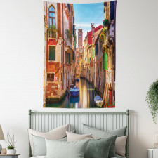 Venice Canal Cityscape Tapestry