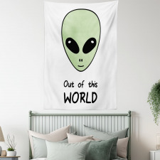 Out of This World UFO Being Tapestry