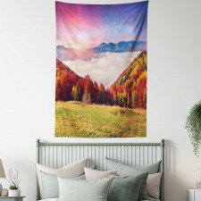 Fall Morning Mountain Tapestry