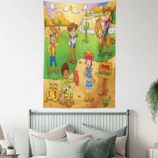 Wild West Cowboy Kids Tapestry