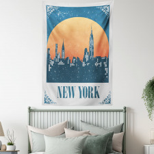 New York City at Sunset Tapestry