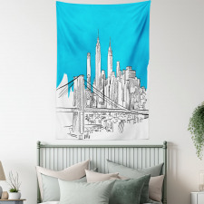 Pencil Drawn Brooklyn Tapestry