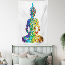 Meditating Silhouette Tapestry