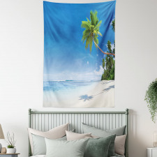 Ocean Summer Palms Tapestry