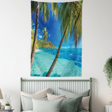 Palm Trees Sea Beach Tapestry