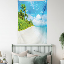 Beach Sea Exotic Palms Tapestry