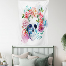 Floral Colorful Skeleton Tapestry