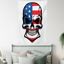 Scary Skull Art Tapestry