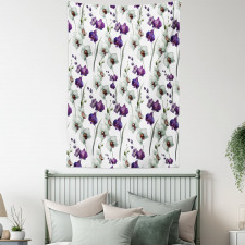 Wild Orchid Bloom Tapestry