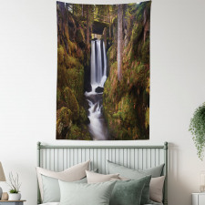 Wooden Bridge Forest Tapestry