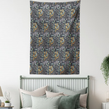 Dots and Flourish Shapes Tapestry