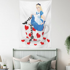 Alice with Cup Tapestry
