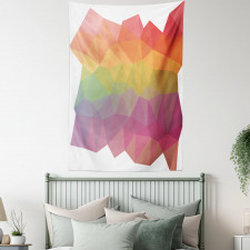 Retro Rainbow Colors Poly Tapestry