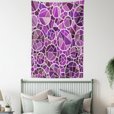 Purple Color Palette Motif Tapestry