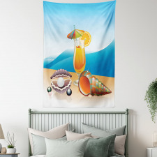 Seascape Summer Beach Tapestry