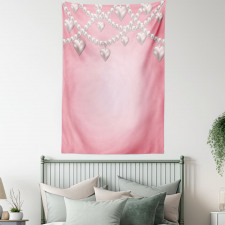 Heart Pearl Necklace Tapestry