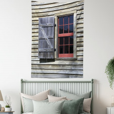 Village Cottage Shutter Tapestry