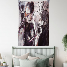Jazz Musician Saxophone Tapestry