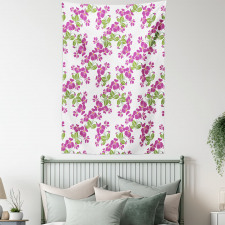 Spring Romance Flowers Bloom Tapestry