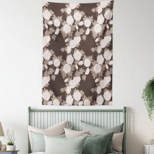 Top View Abstract Blossoms Tapestry